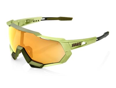 100% Speedtrap sunglasses with HiPER Ruby lens on a baseball diamond