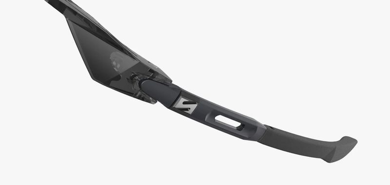 Medical-grade titanium temple arms on the Scicon Aeroshade 2.0 Titanium